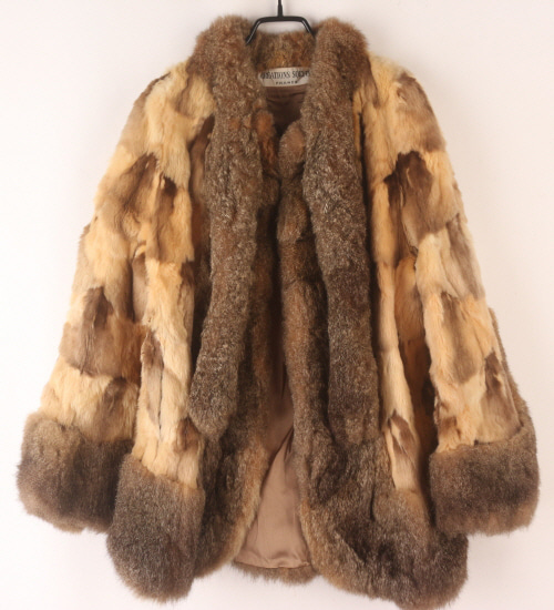 (80%세일) Tychez Vintage Clothing Nissen Fur 니센 리얼 퍼 오픈형자켓