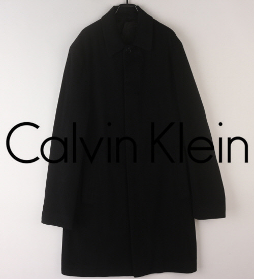 (50%세일) Tychez Vintage Clothing Calvin Klein 캘빈클라인 캐시미어+울 블랙 싱글 코트