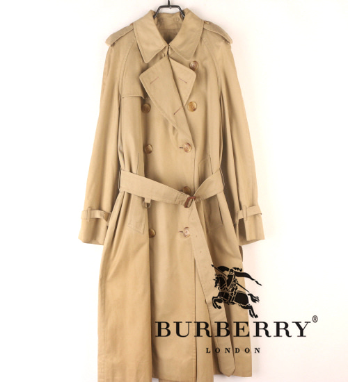 (50%세일) Tychez Vintage Clothing BURBERRY 버버리 벨티드 더블 트렌치 코트