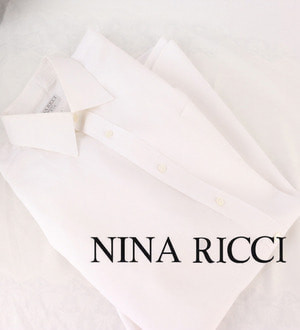 (70%세일) NINA RICCI paris 니나리치 화이트 로고프린팅 셔츠 MAN M