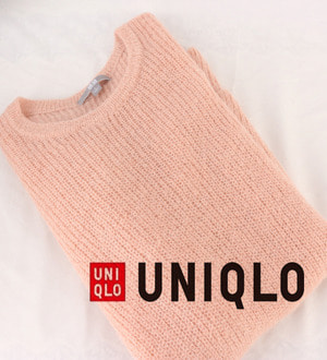 (70%세일) UNIQLO 유니클로 모헤어 핑크 니트 woman M~L