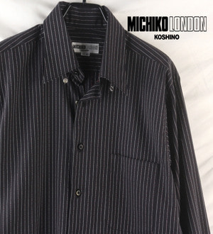 (50%세일) MICHIKO LONDON 미치코 런던 코튼100% 스트라이프 셔츠 MAN L