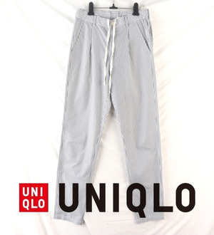 (50%세일) UNIQLO 유니클로 코튼+폴리 스트라이프배색 팬츠