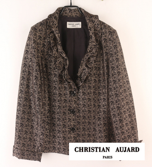 (80%세일) Tychez Vintage Clothing CHRISTIAN AUJARD paris 크리슨차오자르 실크18%