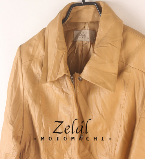 (50%세일) Tychez Vintage Clothing Zelal Motomachi 리얼레더 양가죽 집업 자켓