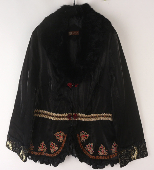 (50%세일) Tychez Vintage Clothing HUA YUN 실크100% 래빗퍼카라(탈착)