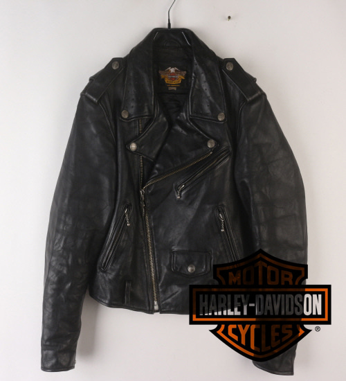 (80%세일) Tychez Vintage Clothing HARLEY-DAVIDSON 할리데이비슨 Real Leather 소가죽 라이더자켓