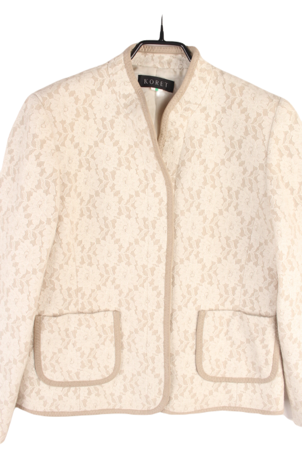 (80%세일) Tychez Vintage Clothing KORET 플라워 레이스배색 스냅 자켓